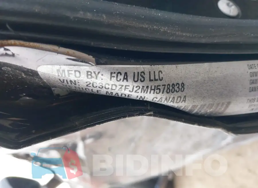 2C3CDZFJ2MH578838 Photo# 9