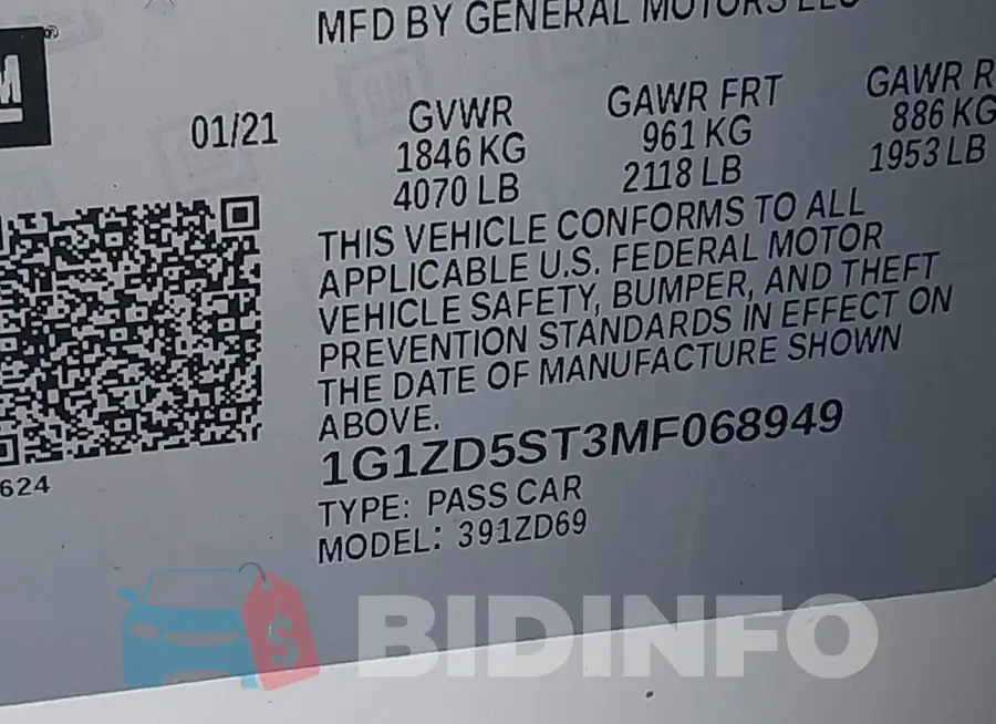 1G1ZD5ST3MF068949 Photo# 9