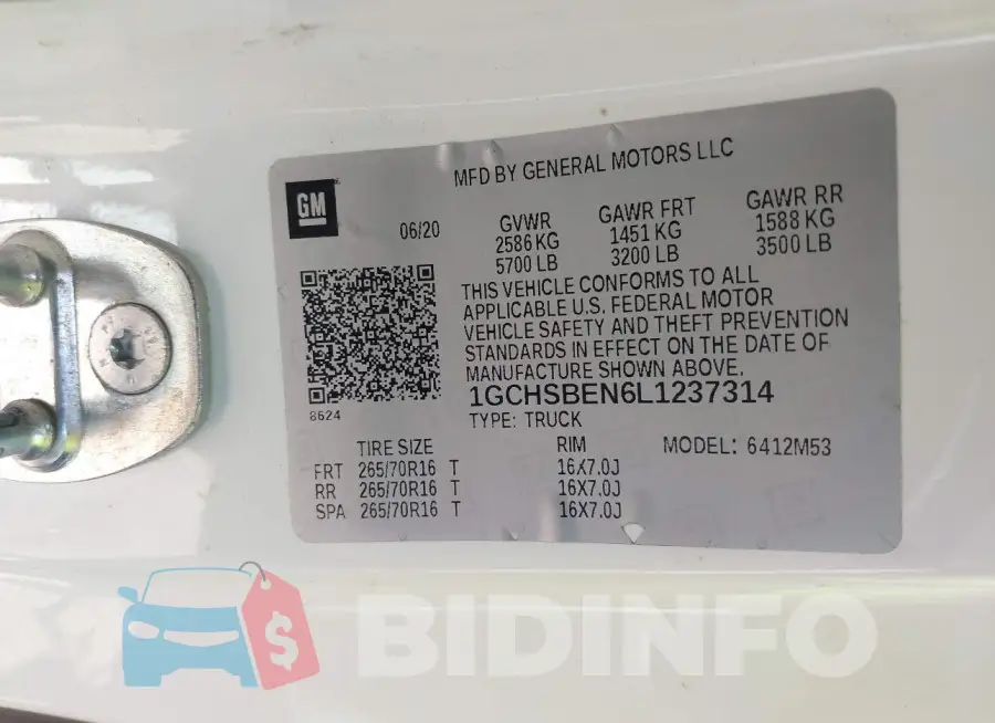 1GCHSBEN6L1237314 Photo# 9