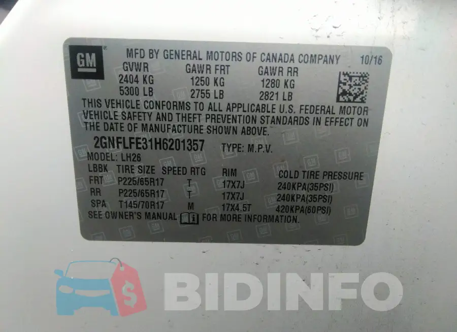 2GNFLFE31H6201357 Photo# 9