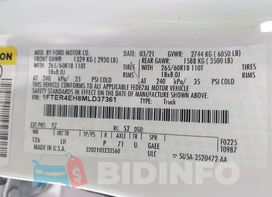 1FTER4EH8MLD37361 Photo# 9