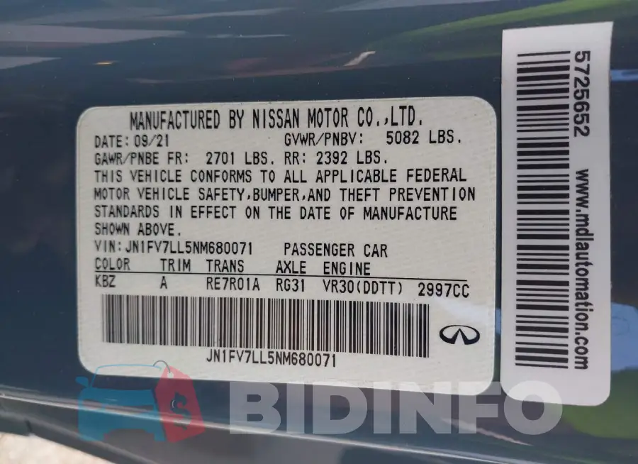JN1FV7LL5NM680071 Photo# 9