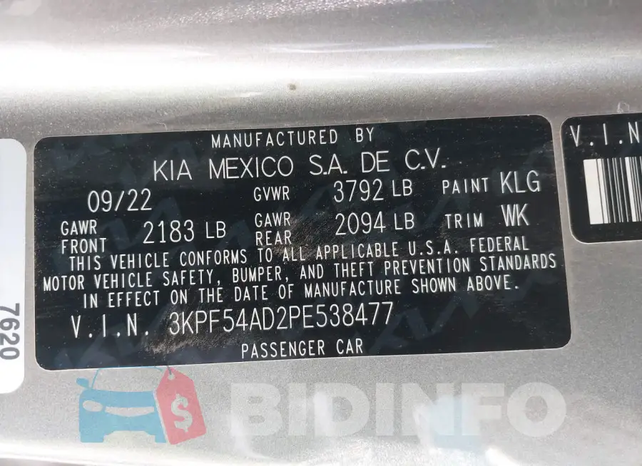 3KPF54AD2PE538477 Photo# 9