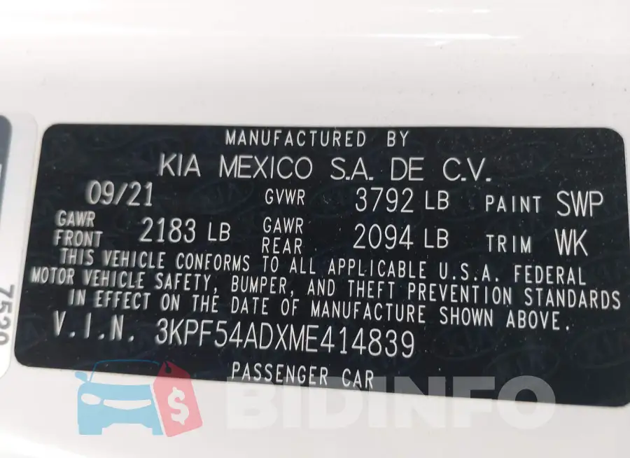 3KPF54ADXME414839 Photo# 9