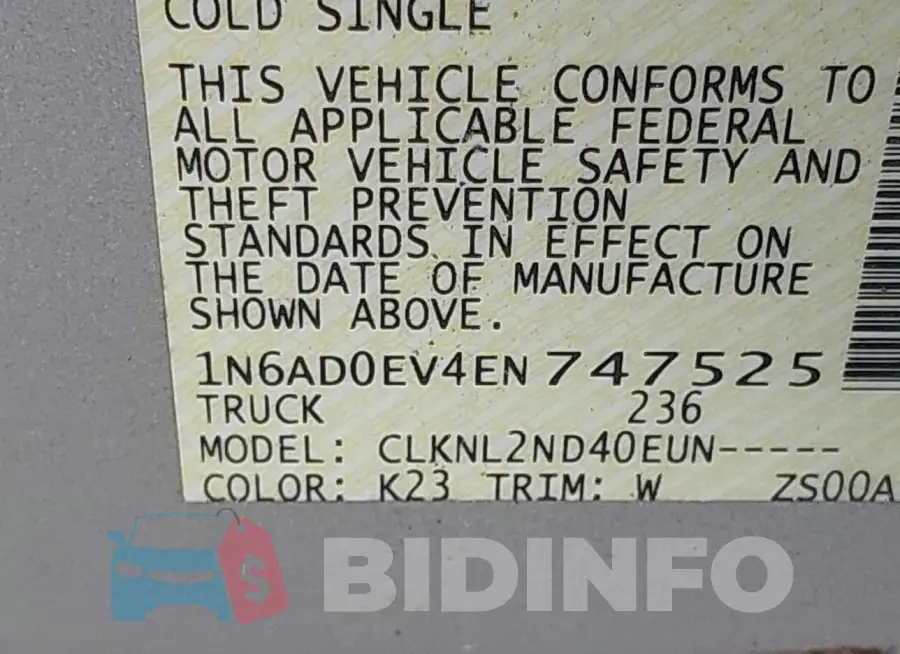 1N6AD0EV4EN747525 Photo# 9