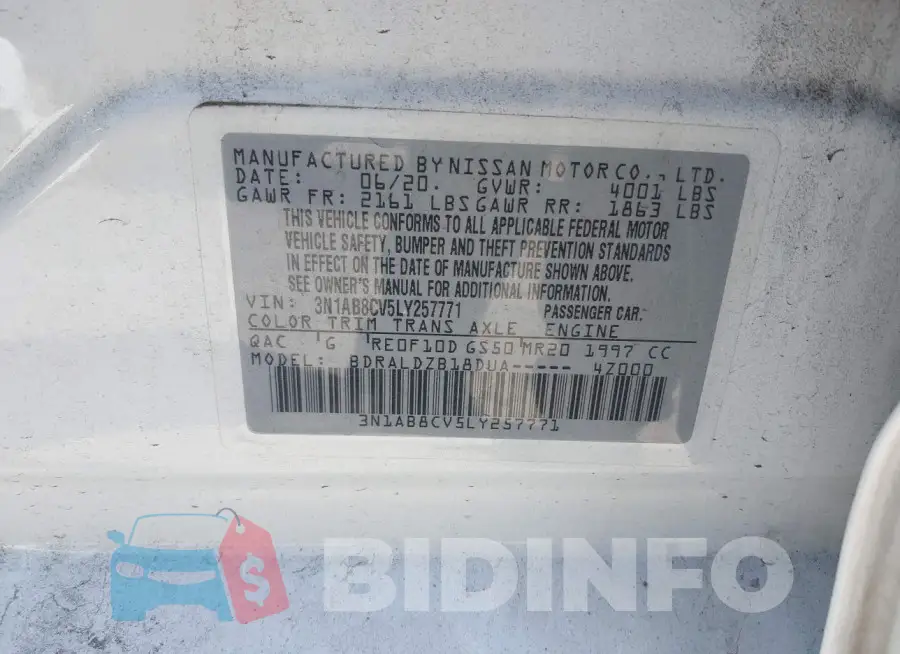 3N1AB8CV5LY257771 Photo# 9