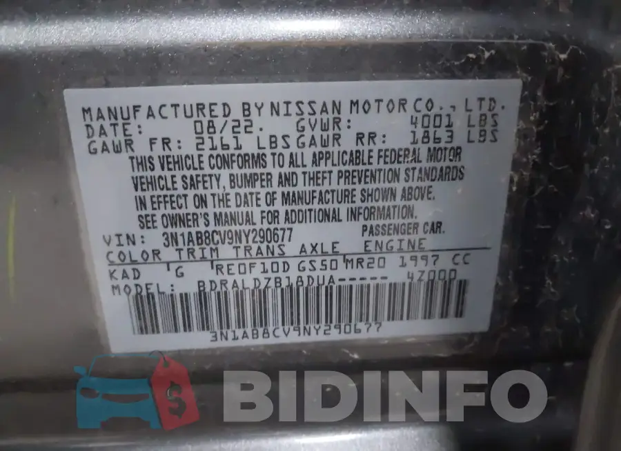 3N1AB8CV9NY290677 Photo# 9