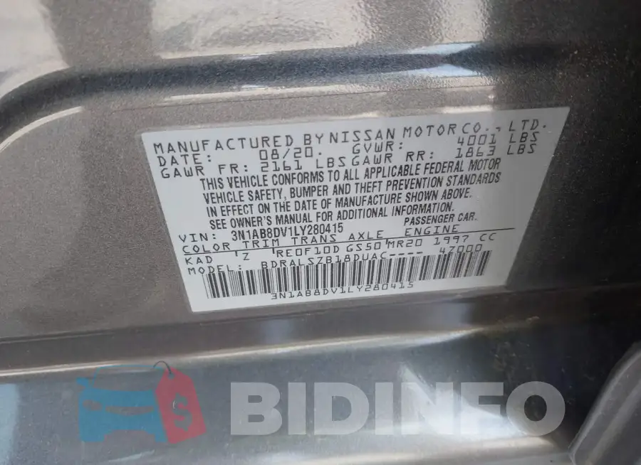 3N1AB8DV1LY280415 Photo# 9