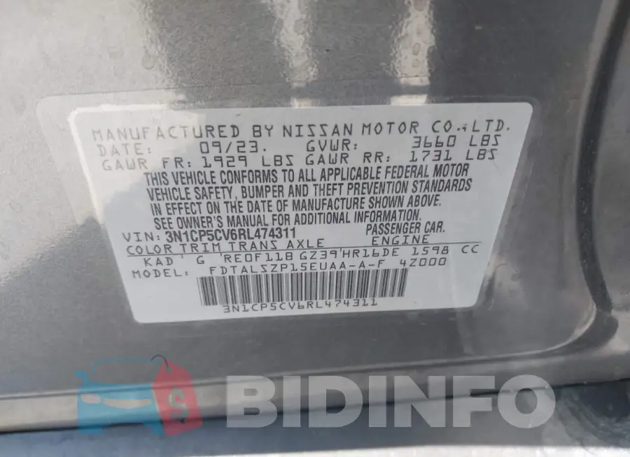 3N1CP5CV6RL474311 Photo# 9