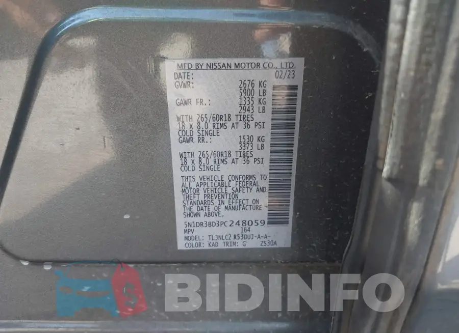 5N1DR3BD3PC248059 Photo# 9