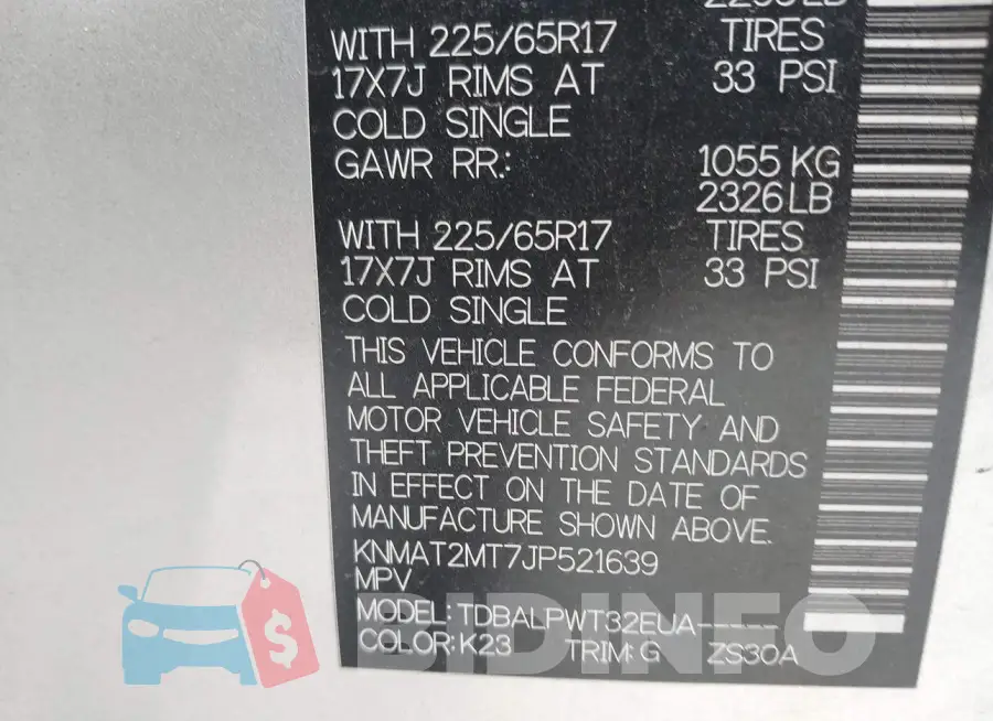 KNMAT2MT7JP521639 Photo# 9