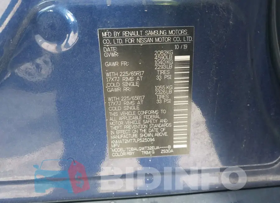 KNMAT2MT7LP525094 Photo# 9