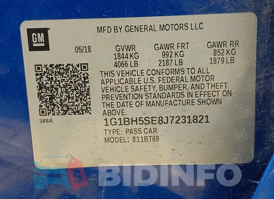 1G1BH5SE8J7231821 Photo# 9