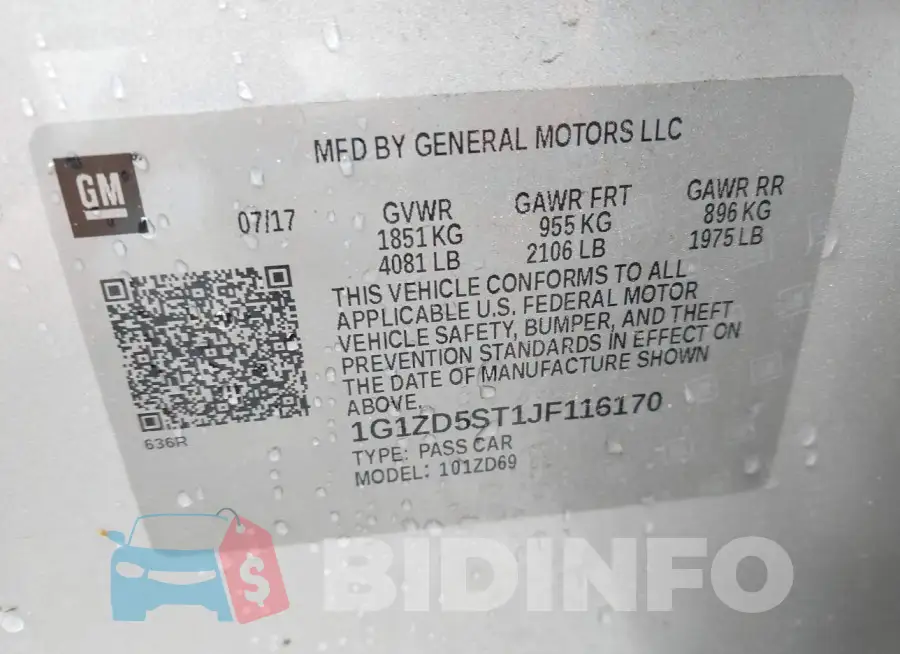 1G1ZD5ST1JF116170 Photo# 9