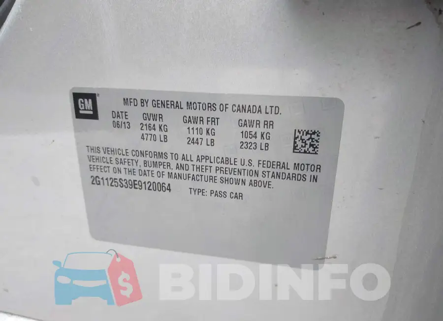 2G1125S39E9120064 Photo# 9