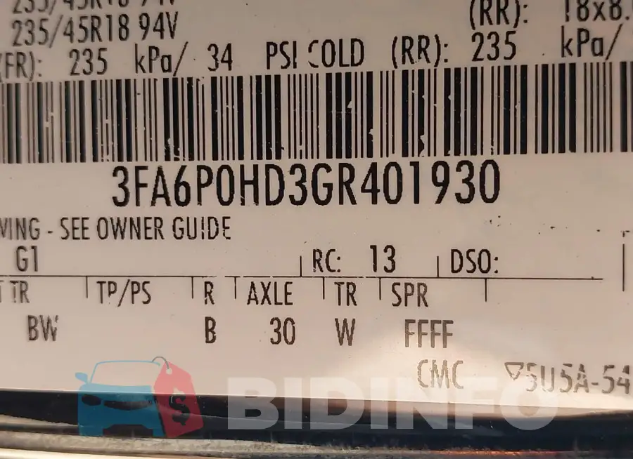 3FA6P0HD3GR401930 Photo# 9