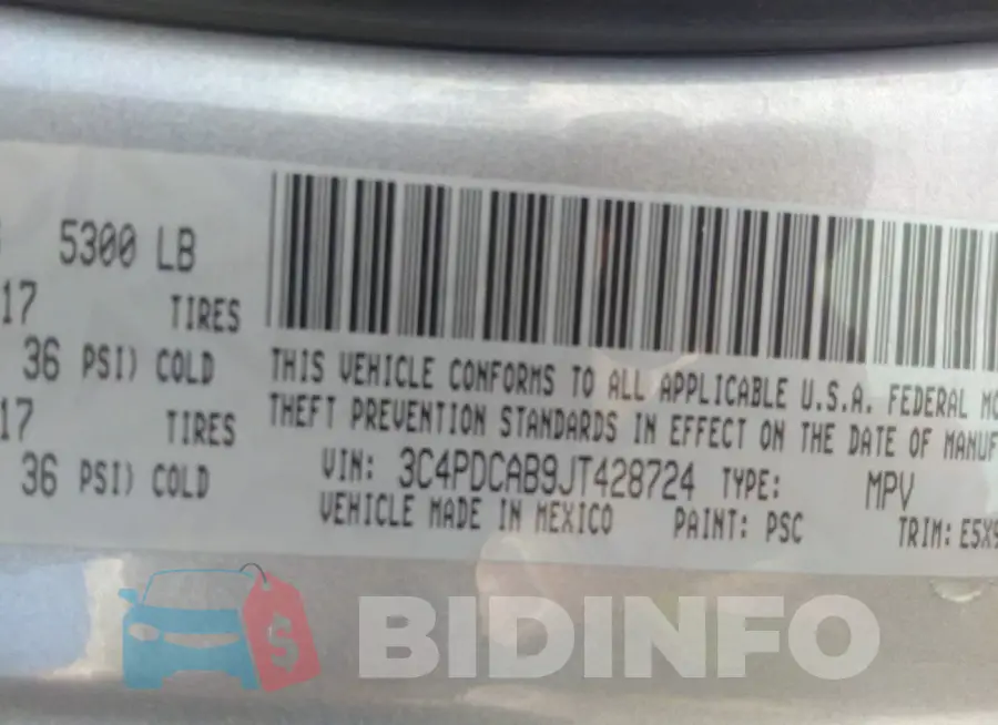 3C4PDCAB9JT428724 Photo# 9