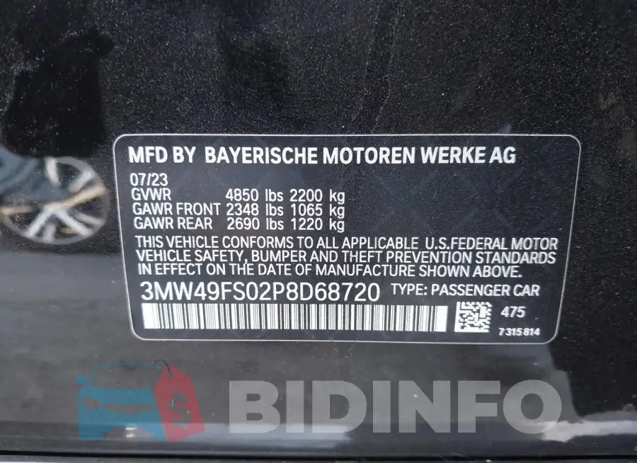 3MW49FS02P8D68720 Photo# 9