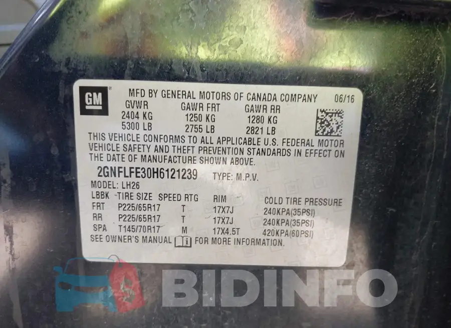 2GNFLFE30H6121239 Photo# 9