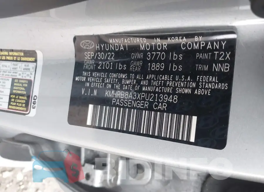 KMHRB8A3XPU213948 Photo# 9