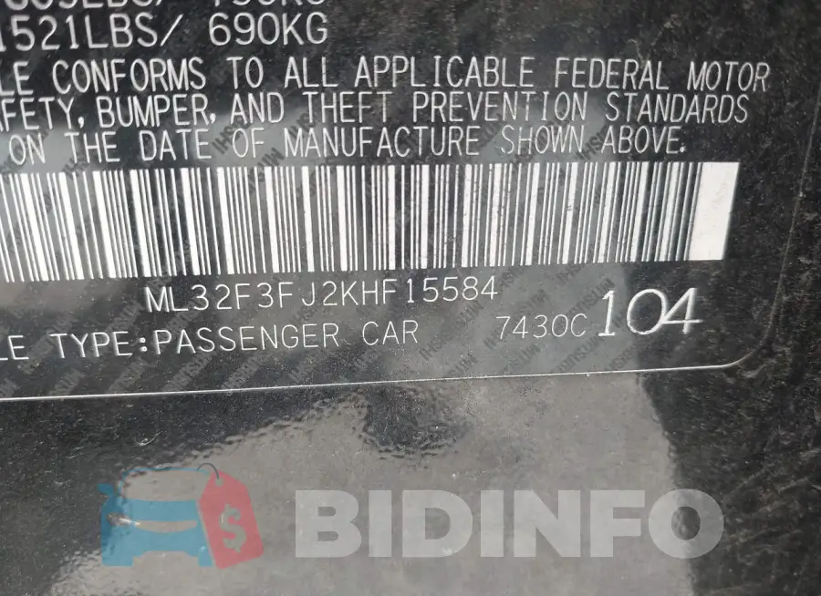 ML32F3FJ2KHF15584 Photo# 9