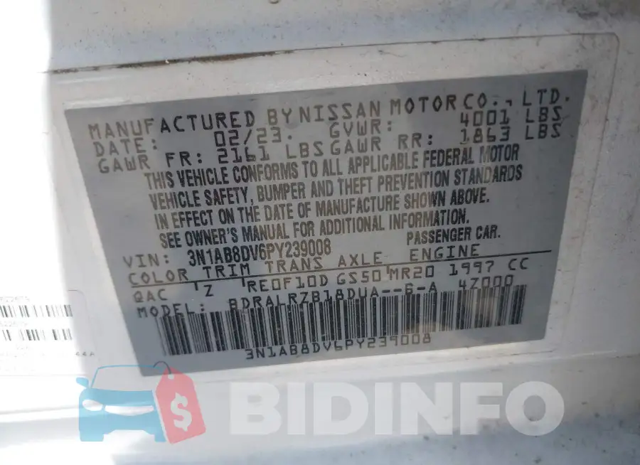 3N1AB8DV6PY239008 Photo# 9