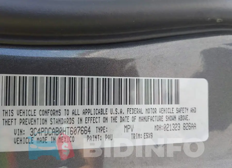 3C4PDCAB0HT607664 Photo# 9