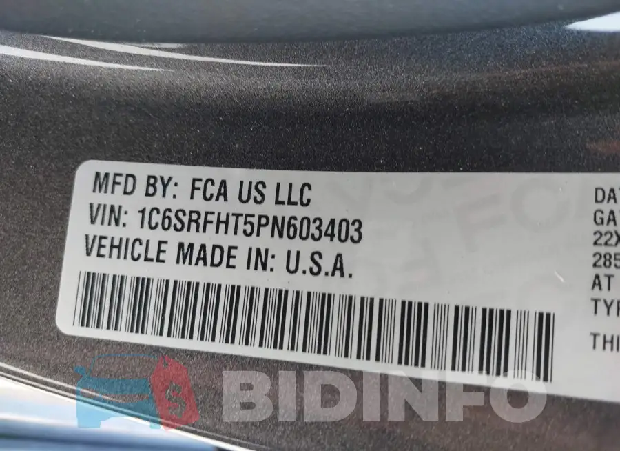 1C6SRFHT5PN603403 Photo# 9
