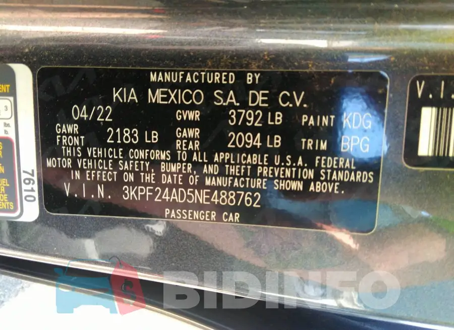 3KPF24AD5NE488762 Photo# 9