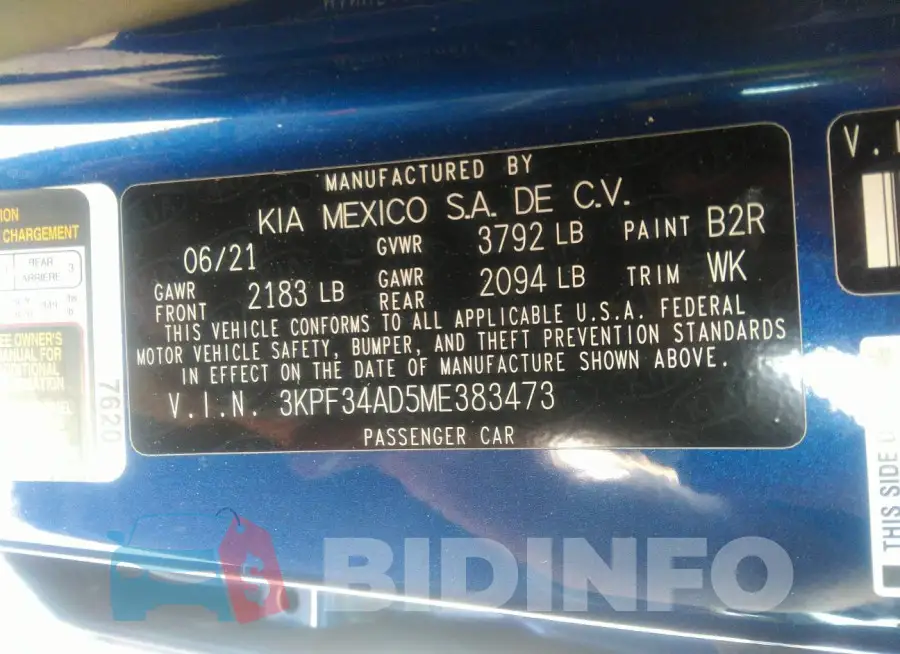 3KPF34AD5ME383473 Photo# 9