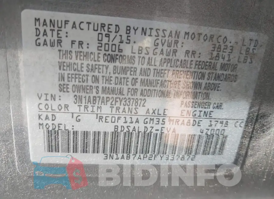 3N1AB7AP2FY337872 Photo# 9