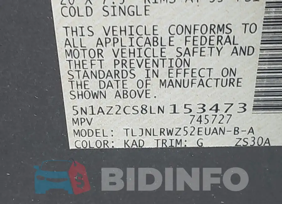 5N1AZ2CS8LN153473 Photo# 9