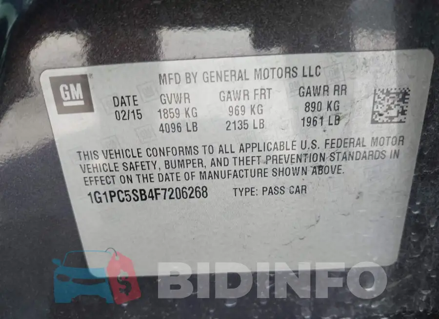 1G1PC5SB4F7206268 Photo# 9