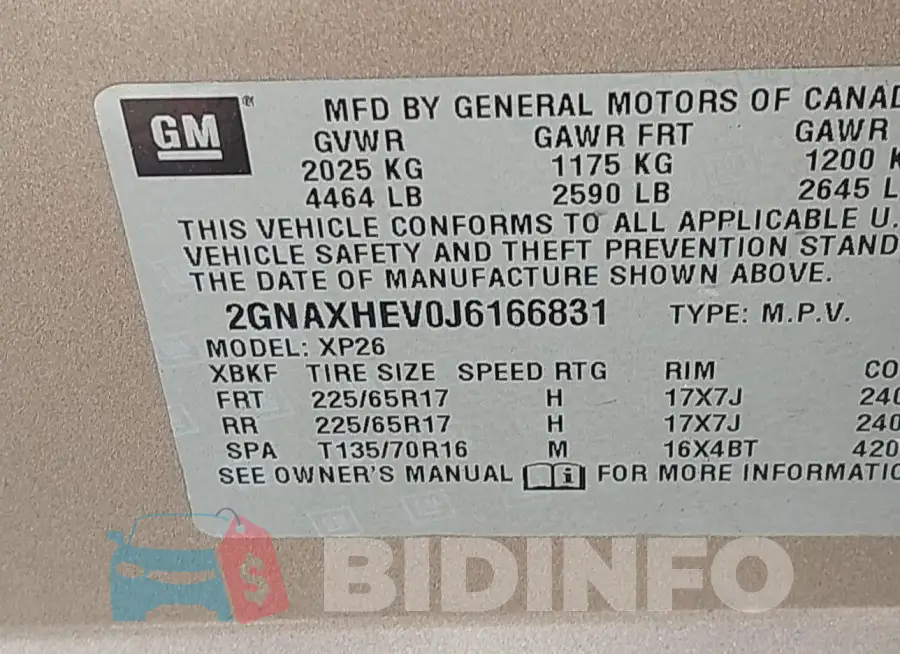 2GNAXHEV0J6166831 Photo# 9