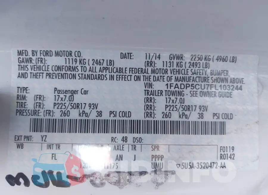 1FADP5CU7FL103244 Photo# 9