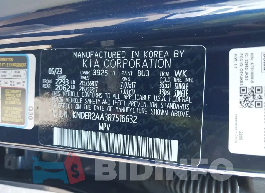 KNDER2AA3R7516632 Photo# 9