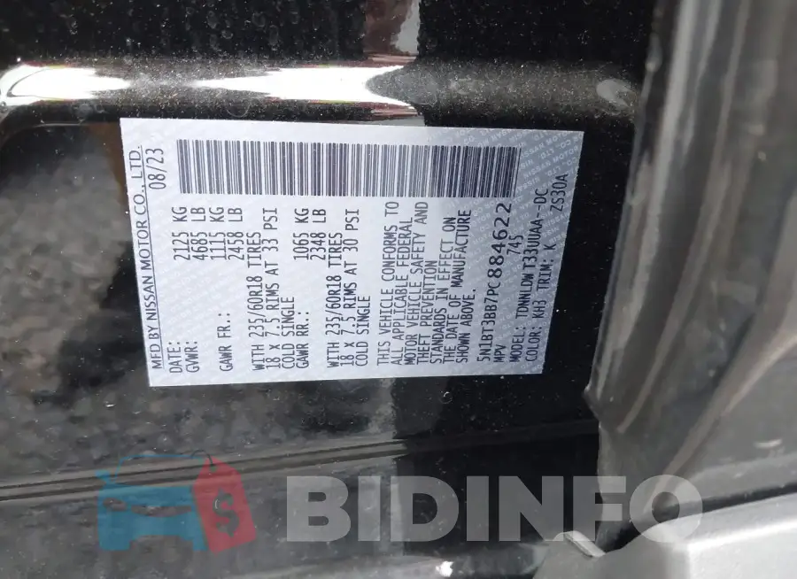 5N1BT3BB7PC884622 Photo# 9