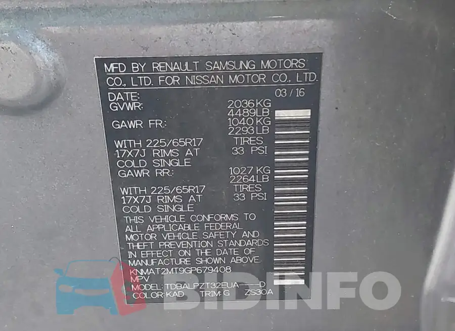 KNMAT2MT9GP679408 Photo# 9