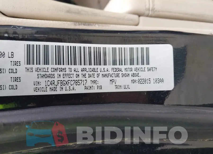 1C4RJFBGXFC785717 Photo# 9