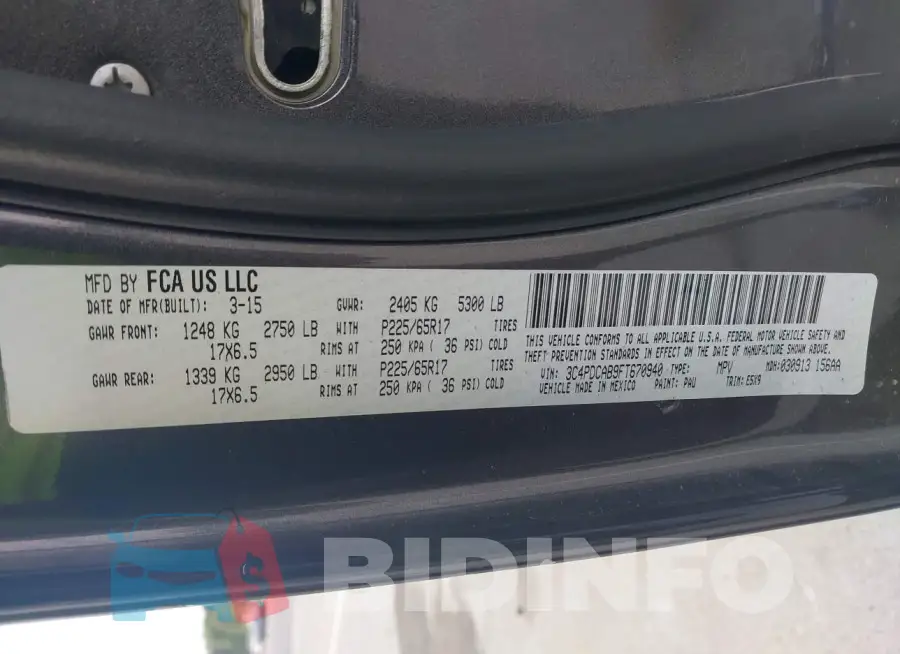3C4PDCAB9FT670940 Photo# 9