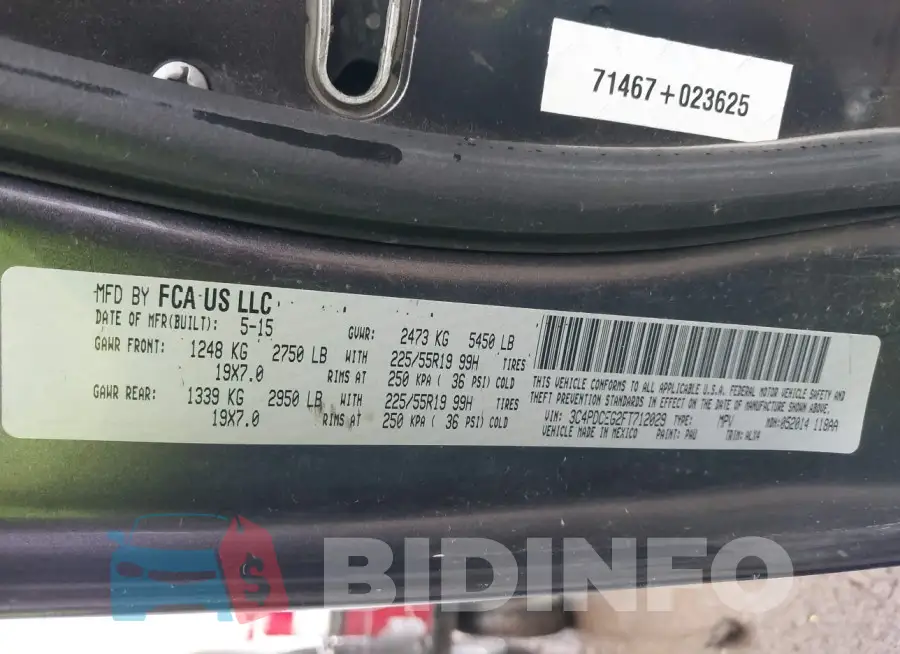 3C4PDCEG2FT712029 Photo# 9
