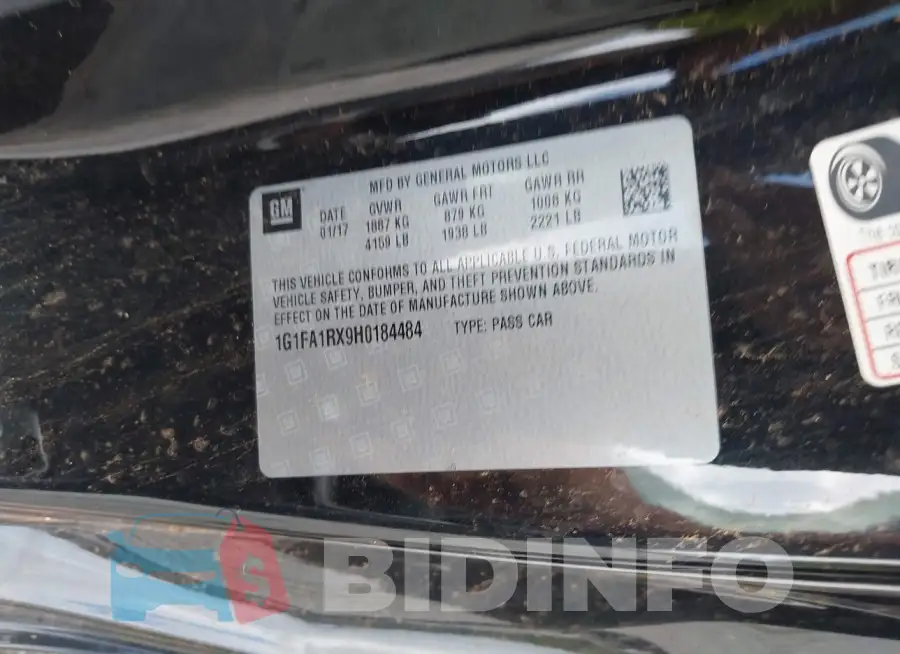 1G1FA1RX9H0184484 Photo# 9