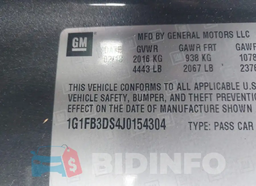 1G1FB3DS4J0154304 Photo# 9
