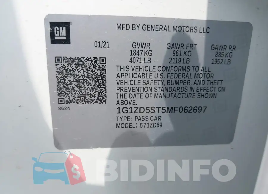 1G1ZD5ST5MF062697 Photo# 9