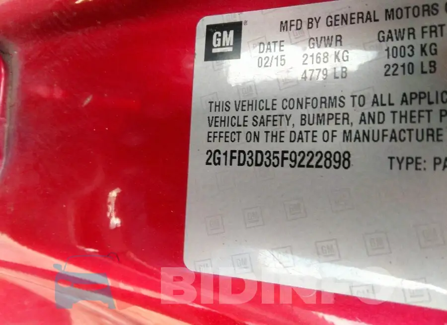 2G1FD3D35F9222898 Photo# 9