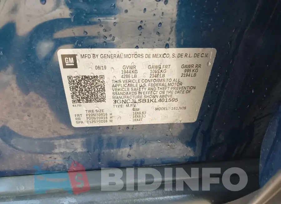 3GNCJLSB1KL401595 Photo# 9