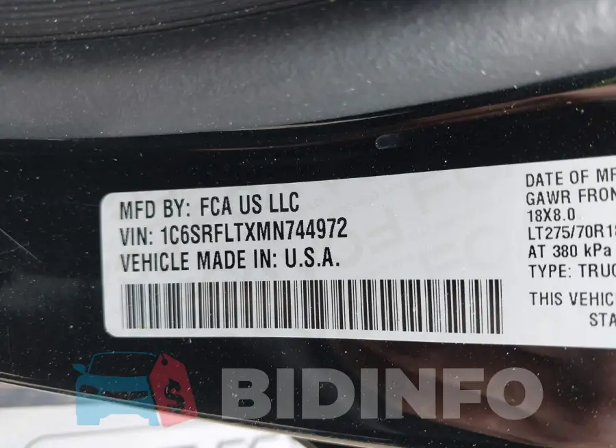 1C6SRFLTXMN744972 Photo# 9