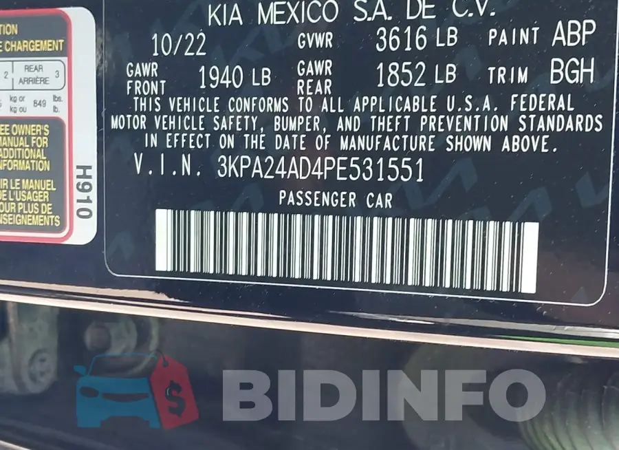 3KPA24AD4PE531551 Photo# 9