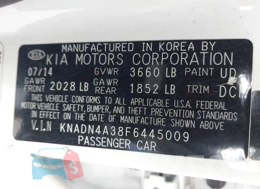 KNADN4A38F6445009 Photo# 9