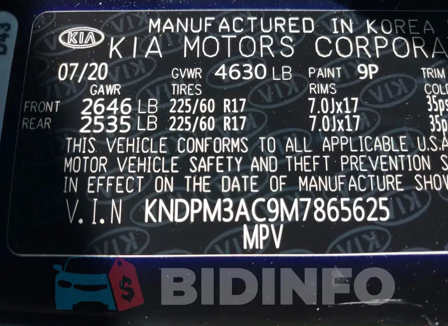 KNDPM3AC9M7865625 Photo# 9